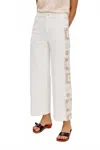 Rails Getty Crop Wide Leg Jeans In Vintage Ecru Crochet In White