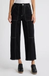 Rails Getty High Waist Crop Utility Jeans In Black