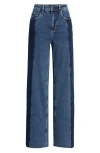 Rails Getty Panel High Waist Wide Leg Jeans In Twilight Shadow