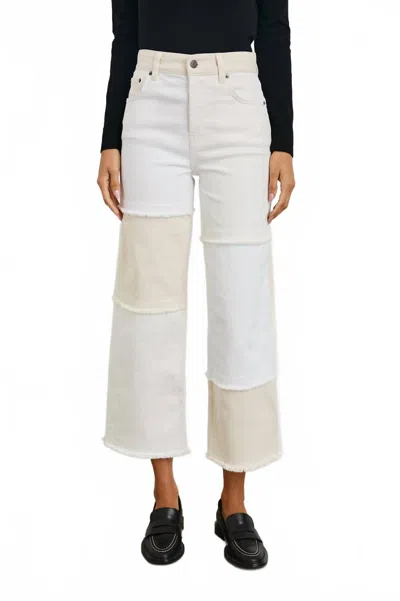 Rails Getty Patchwork Jeans In Ecru