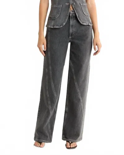 Rails Getty Twist Seam Wide Leg Jeans In Washed Charcoal In Multi