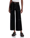 Rails Getty Utility High Rise Wide Leg Crop Jeans In Orca In Orca