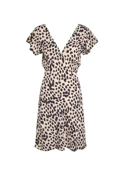 Rails Gigi Leopard-print Rayon-blend Mini Dress In Multi