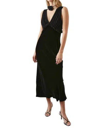 Rails Gilda Chiffon Velvet Maxi Dress In Black