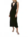 Rails Gilda Velvet Midi Dress In Black In Black