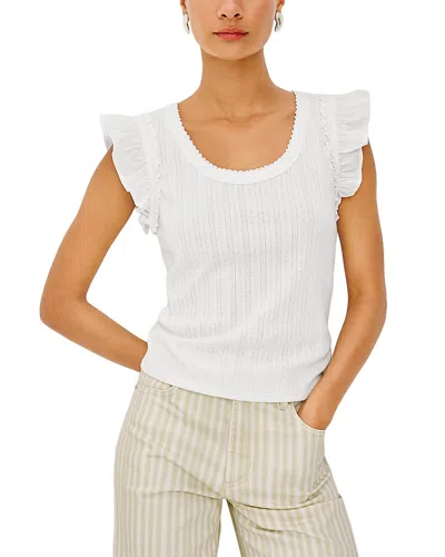 Rails Giovanna Pointelle Stitch Top In White