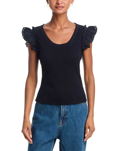 Rails Giovanna Ruffle Sleeve Top In Black