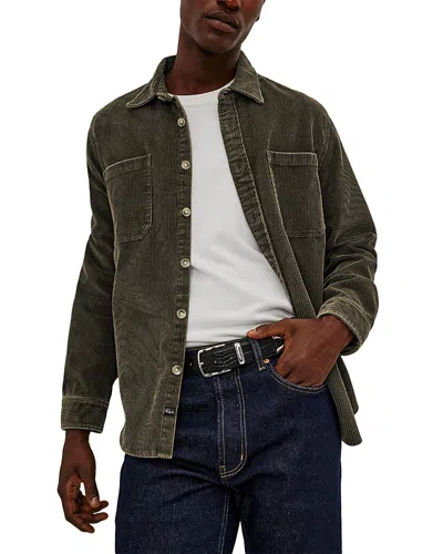 Rails Graham Corduroy Cotton Pocket Shirt In Lichen Green