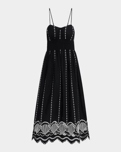 Rails Granada Seashell Embroidered Midi Dress