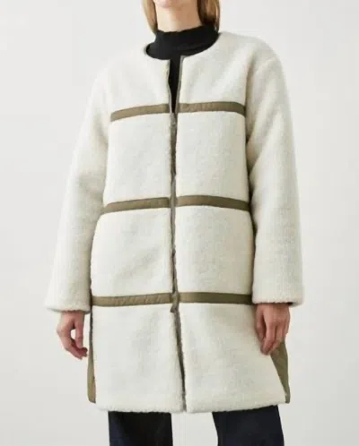 Rails Granger Reversible Sherpa Jacket In Ivory Olive Mix In White