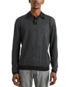 Rails Greenwich Textured Polo Sweater In Twilight Ice