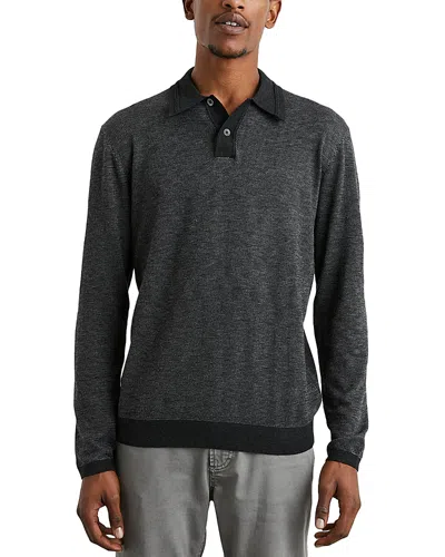 Rails Greenwich Textured Polo Sweater In Twilight Ice