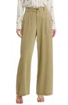 Rails Greer Cotton Blend Straight Leg Pants In Brown