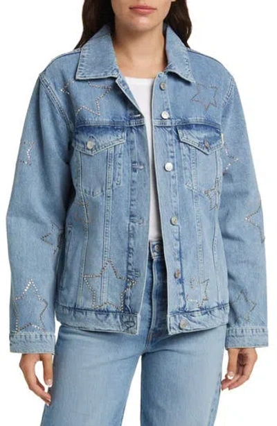 Rails Grove Embellished Boyfriend Trucker Denim Jacket In Supernova