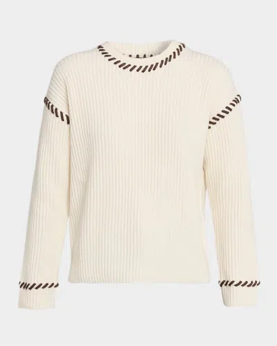 Rails Grover Crewneck Sweater In White