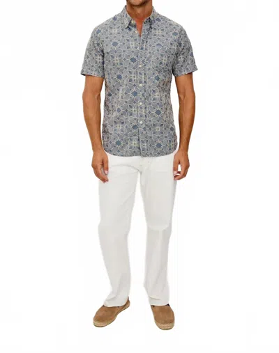 Rails Hale Short-sleeve Button-up Shirt In Whirling Daisy Steel In Gray