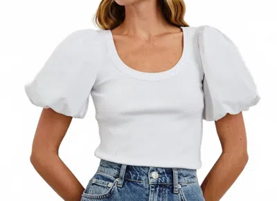 Rails Hallie Scoop Neck Top In White