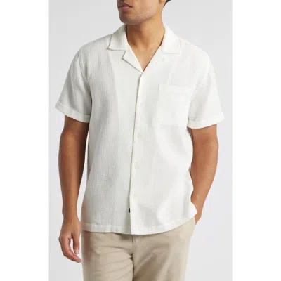 Rails Haney Textured Short Sleeve Cotton Button-up Shirt