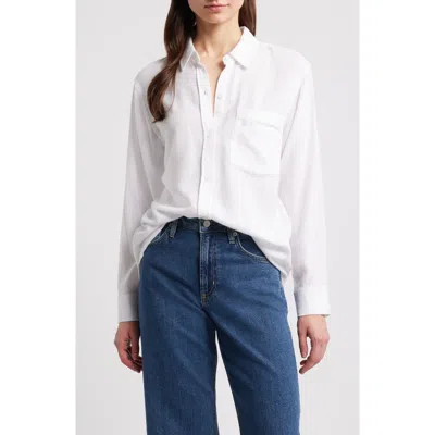 Rails Hannah Cotton Blend Button-up Shirt In Optic White