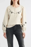 Rails Hanne Puff Shoulder Sweatshirt In Neutral