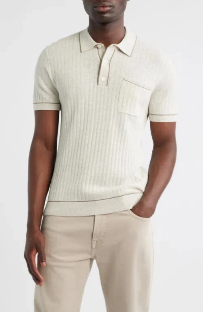 Rails Hardy Rib Cotton Polo In Neutral