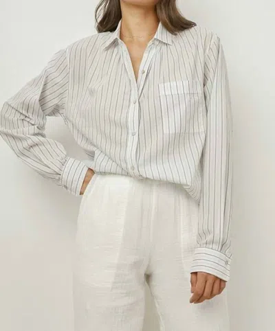 Rails Hartley Button Down Shirt In Penfield Stripe In White