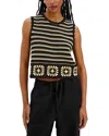 Rails Hazel Crochet Sweater Vest In Black