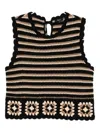 Rails Hazel Crochet Sweater Vest In Black