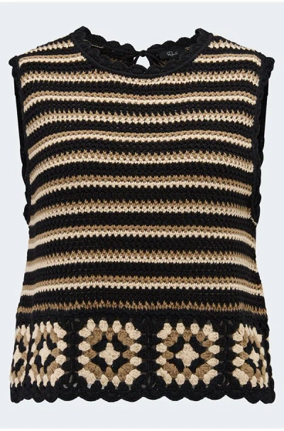 Rails Hazel Crochet Sweater Vest In Brown