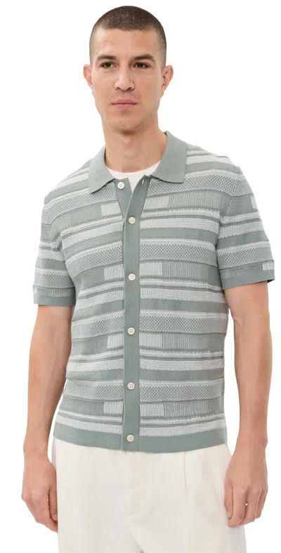 Rails Henri Sweater Sage Cream Block In Multi