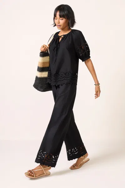 Rails Henrick Wide Leg Pant In Black