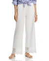 Rails Henrik Smock Waist Lace Trim Cotton Wide Leg Pants In White