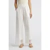 Rails Henrik Smock Waist Lace Trim Cotton Wide Leg Pants In White