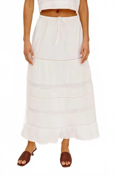 Rails Hettie Maxi Skirt In White In Beige