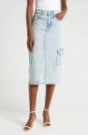 Rails Highland Cargo Denim Midi Skirt In Riviera