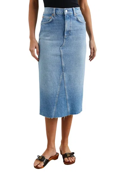 Rails Highland Raw Hem Skirt In Baja Bleu In Baja Blue