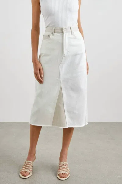 RAILS HIGHLAND SKIRT IN ECRU PATCHWORK