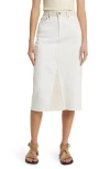 Rails Highland Two-tone Denim Midi Skirt In Ecru Patchwork