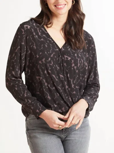 Rails Hillary Top In Diffused Cheetah In Green