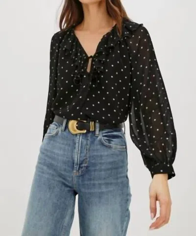 Rails Honora Polka-dot Chiffon Blouse In Multi
