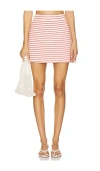 Rails Hope Stripe Cotton Terry Cloth Skirt In Cherry Stripe