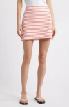 Rails Hope Stripe Cotton Terry Cloth Skirt In Cherry Stripe