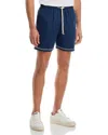 Rails Hudson Shorts Navy White Palm In Blue