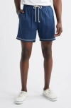 Rails Hudson Shorts Navy White Palm In Blue