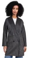 Rails Hugo Coat In Charcoal Check In Charcoal Check