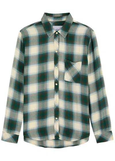 Rails Hunter Checked Woven Shirt In Green