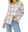 Rails Hunter Plaid Button Down Shirt In Chambray Combo In Blue