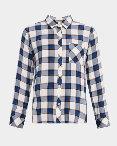 RAILS HUNTER PLAID BUTTON-FRONT SHIRT