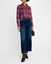 Rails Hunter Plaid Button-front Shirt In Dusty Mauve Evrgrn