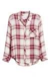 Rails Hunter Shirt In Faded Plum Ivory In Faded Plum Ivory